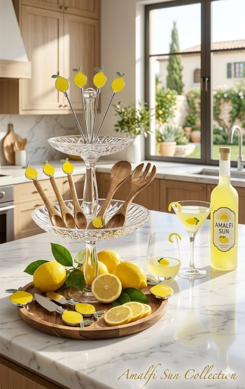 Lemon Fruit Fork & Pick Set