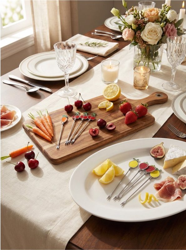 Fruit Pick Serving Board Set