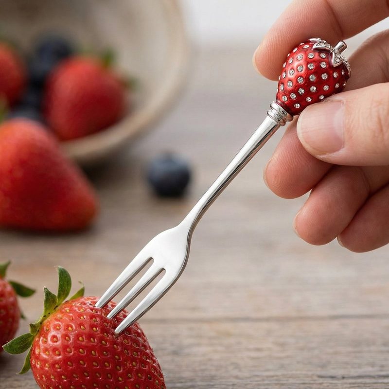 Strawberry Fruit Fork